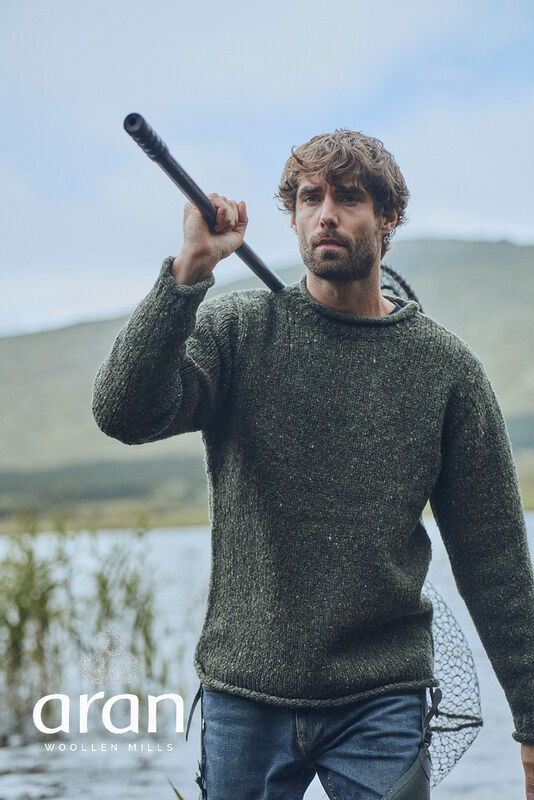 Donegal Tweed Roll Neck Sweater