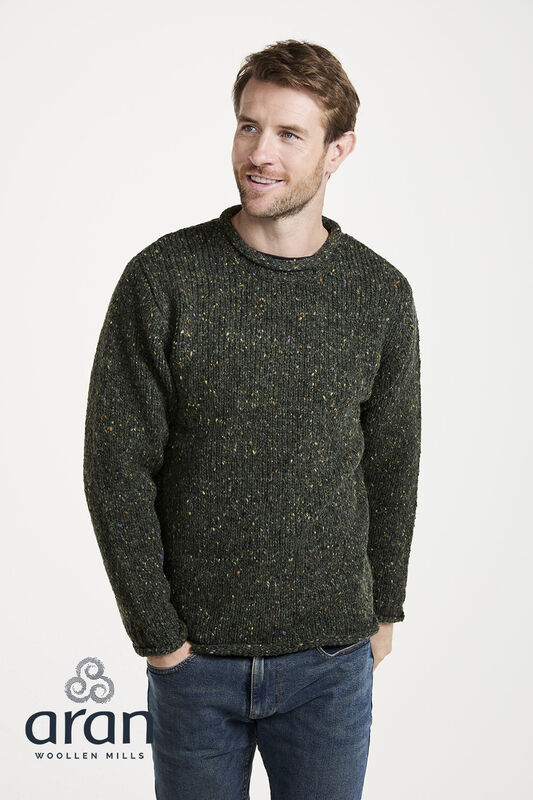 Donegal Tweed Roll Neck Sweater