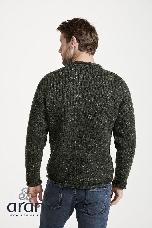 Donegal Tweed Roll Neck Sweater