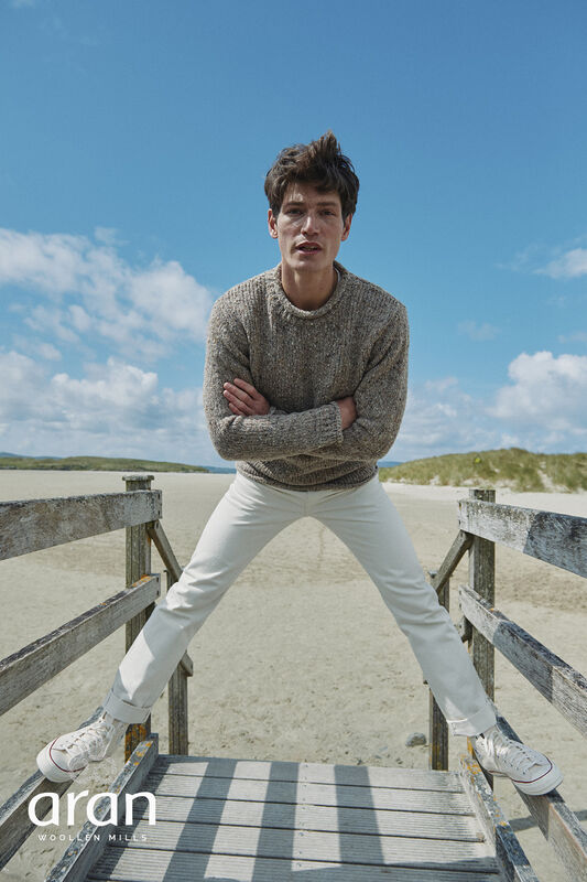 Donegal Tweed Roll Neck Sweater