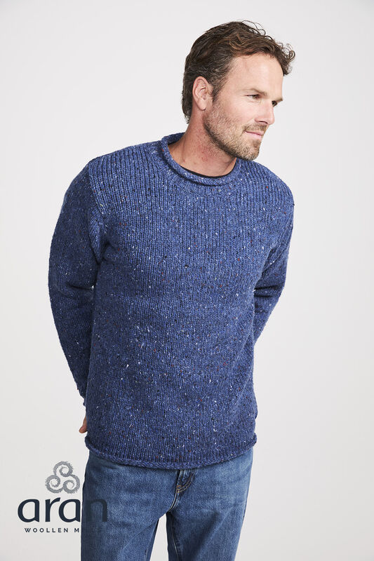 Donegal Tweed Roll Neck Sweater