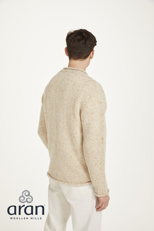 Donegal Tweed Roll Neck Sweater
